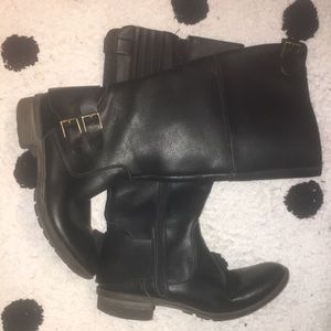 clarks size 9 warm black tall boots